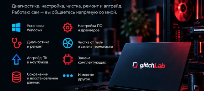 glitchLab Ремонт компьютеров и ноутбуков 